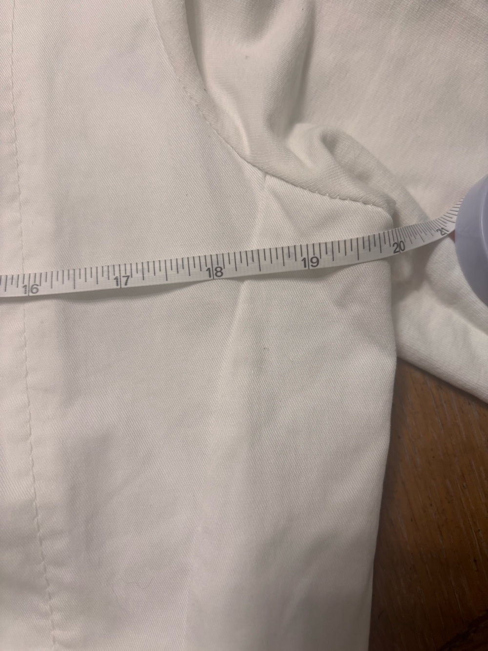 White Military-Style Utility Jacket with Double Row Buttons - Picture 7 of 9
